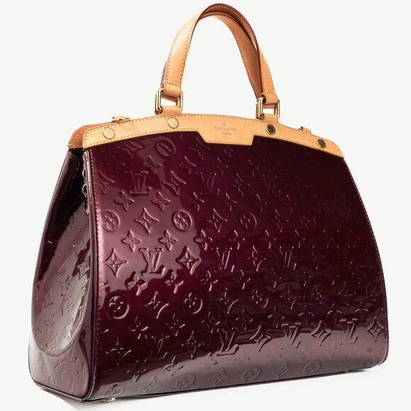 Louis Vuitton Brea GM Rouge Fauviste Monogram Vernis Leather Tote - Picture 2 of 14